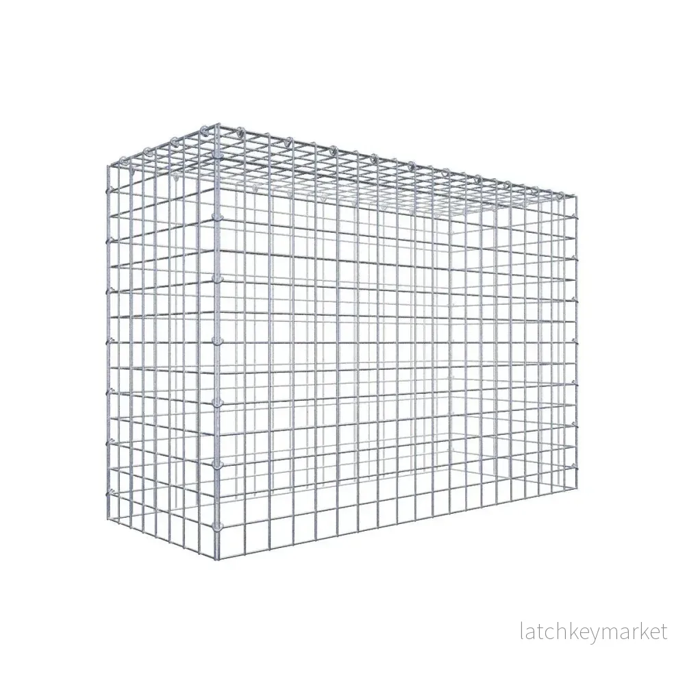 Typ 3 påbyggnadsgabion 100 cm x 70 cm x 40 cm (L x H x D), maskstorlek 5 cm x 5 cm, C-ring Typ 3 påbyggnadsgabion 100 cm x 70 cm x 40 cm (L x H x D), maskstorlek 5 cm x 5 cm, C-ring