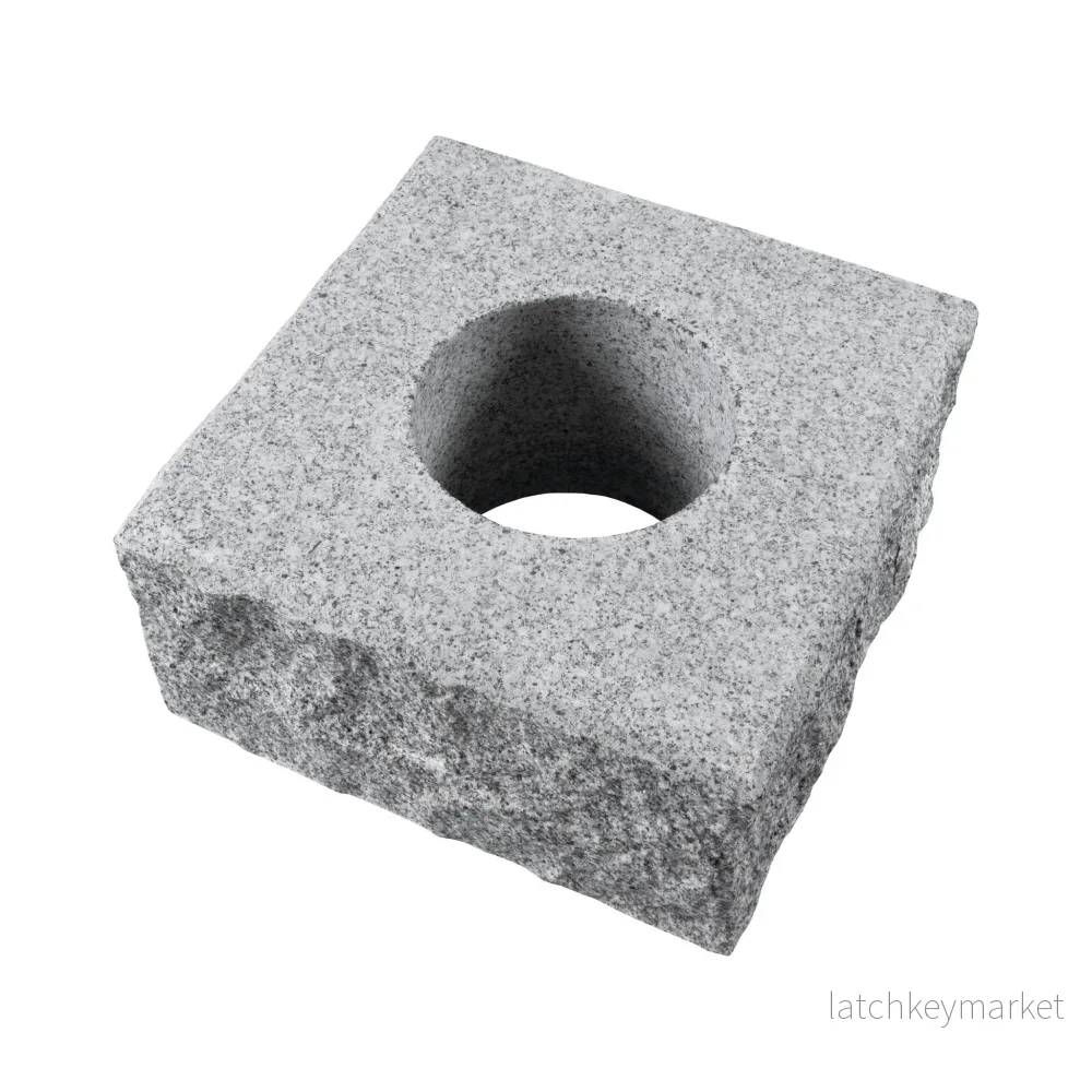 Stolpelement Bergama Granit Grå Rustik 300x300x150 - Bild 3