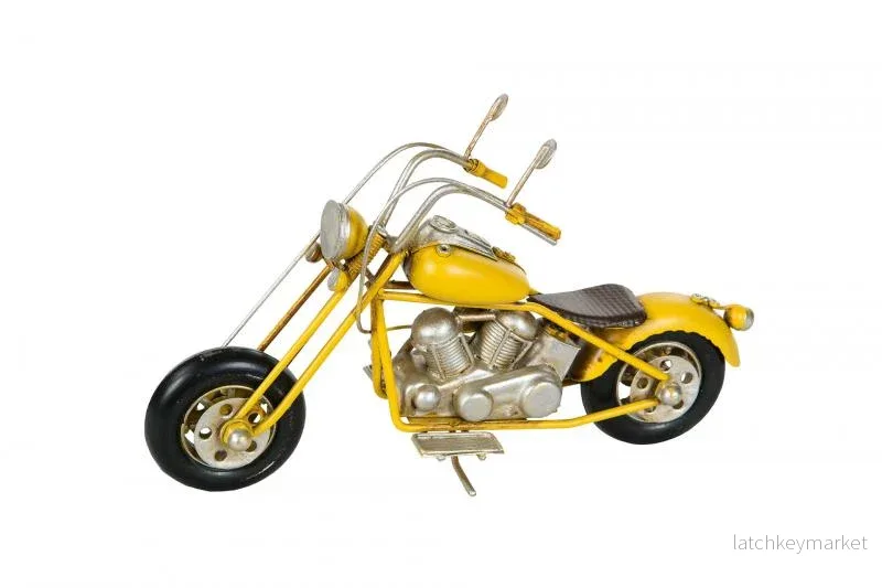 Dekoration Metalldekoration Motorcykel Gul 20x7x13 cm REA Dekoration Metalldekoration Motorcykel Gul 20x7x13 cm REA