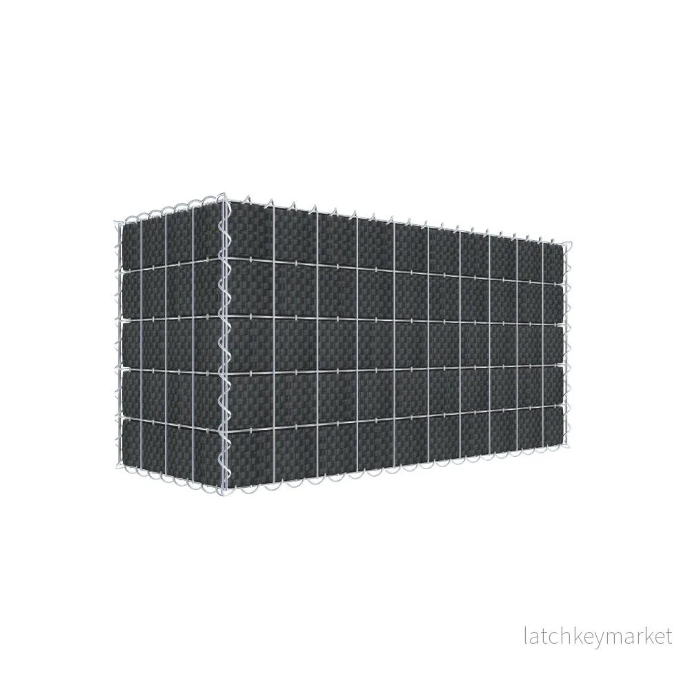 Beplanterad gabion med fleece & insynsskydd 100 cm x 50 cm x 40 cm (L x H x D), maskstorlek 5 cm x 10 cm, spiral Beplanterad gabion med fleece & insynsskydd 100 cm x 50 cm x 40 cm (L x H x D), maskstorlek 5 cm x 10 cm, spiral