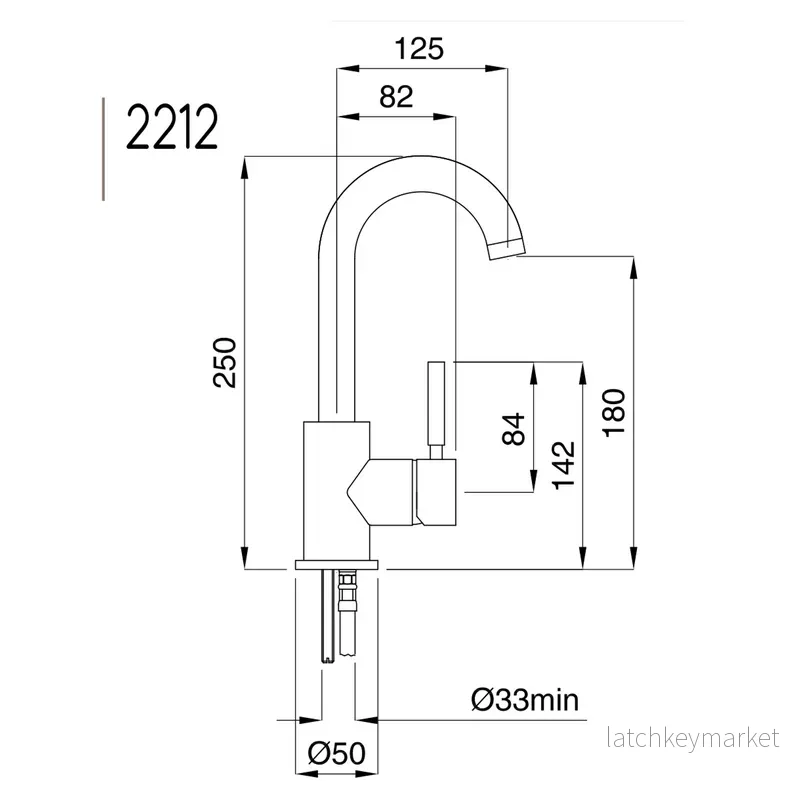 Tvättställsblandare Kobuk 2213 - Bild 3