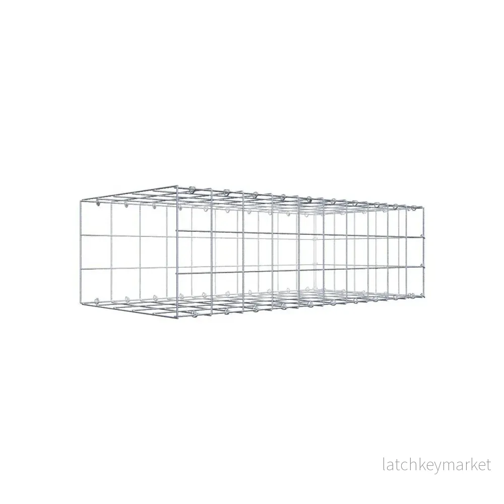 Typ 2 påbyggnadsgabion 100 cm x 30 cm x 50 cm (L x H x D), maskstorlek 10 cm x 10 cm, C-ring Typ 2 påbyggnadsgabion 100 cm x 30 cm x 50 cm (L x H x D), maskstorlek 10 cm x 10 cm, C-ring