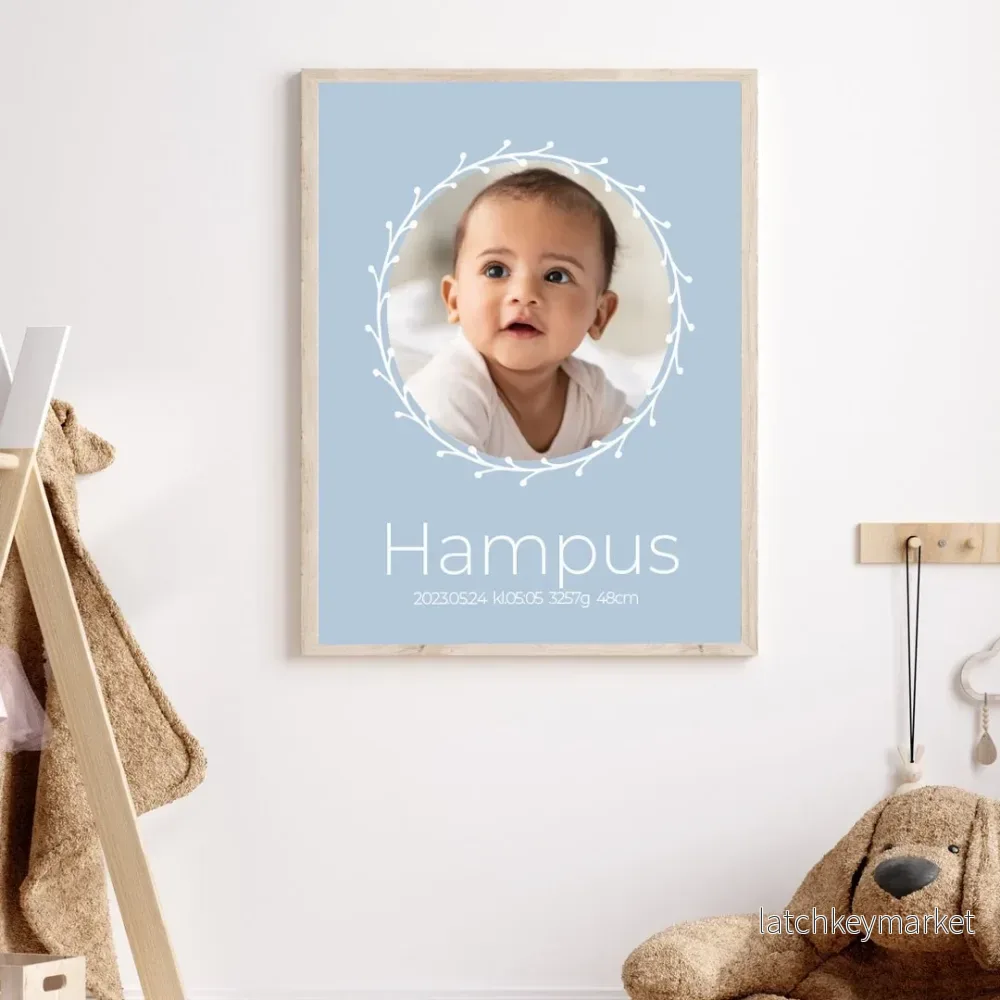 Namntavla Eget foto - blå - Bild 2