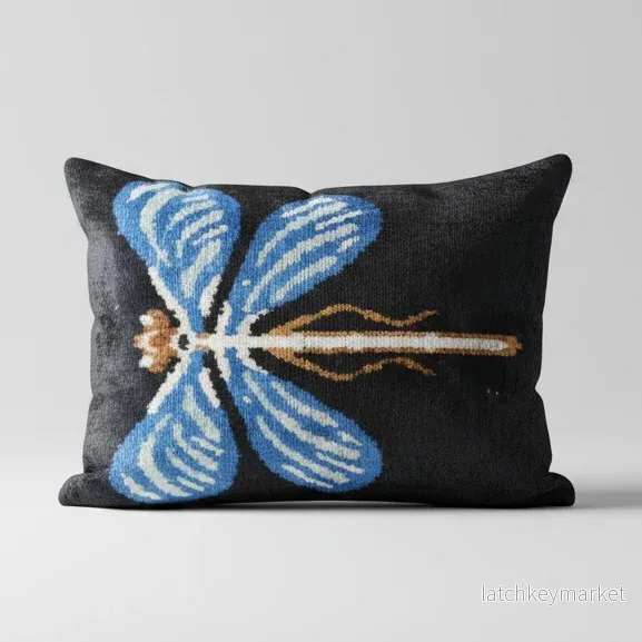 Kuddfodral silkessammet Les Ottomans Dragonfly Kuddfodral silkessammet Les Ottomans Dragonfly