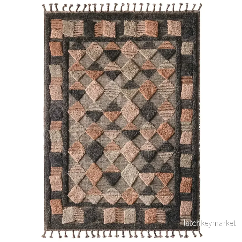 Dusty Deco matta Lisboa Rug Multi Grey