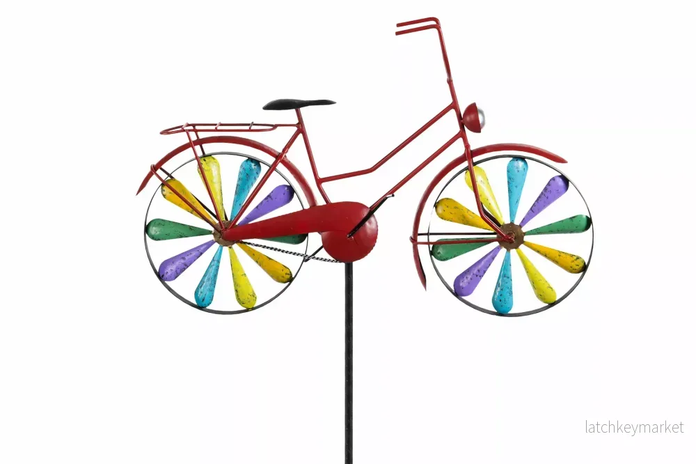 Utomhus Dekoration DIV. Trädgårdsstick Vindsnurra Vindspel Cykel Metall Färgglad REA Utomhus Dekoration DIV. Trädgårdsstick Vindsnurra Vindspel Cykel Metall Färgglad REA