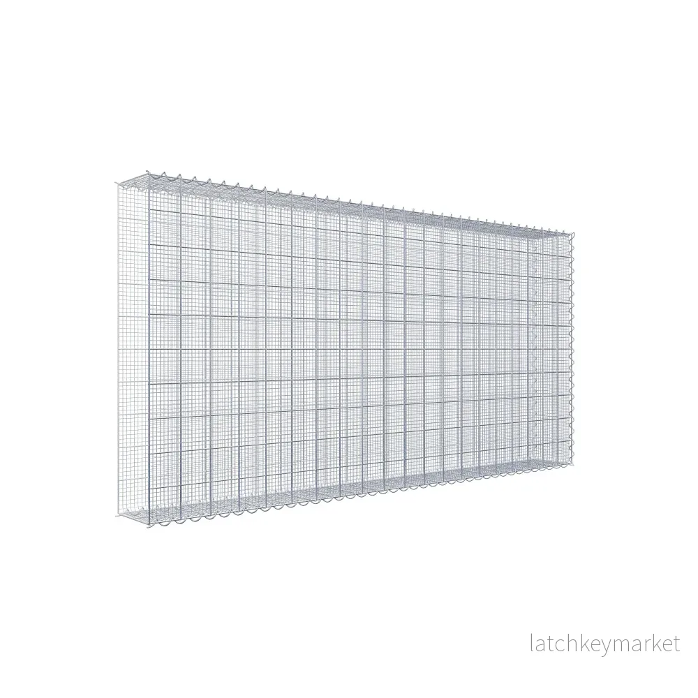 Grusodling gabion typ 2 200 cm x 100 cm x 20 cm (L x H x D), maskstorlek 10 cm x 10 cm, spiral