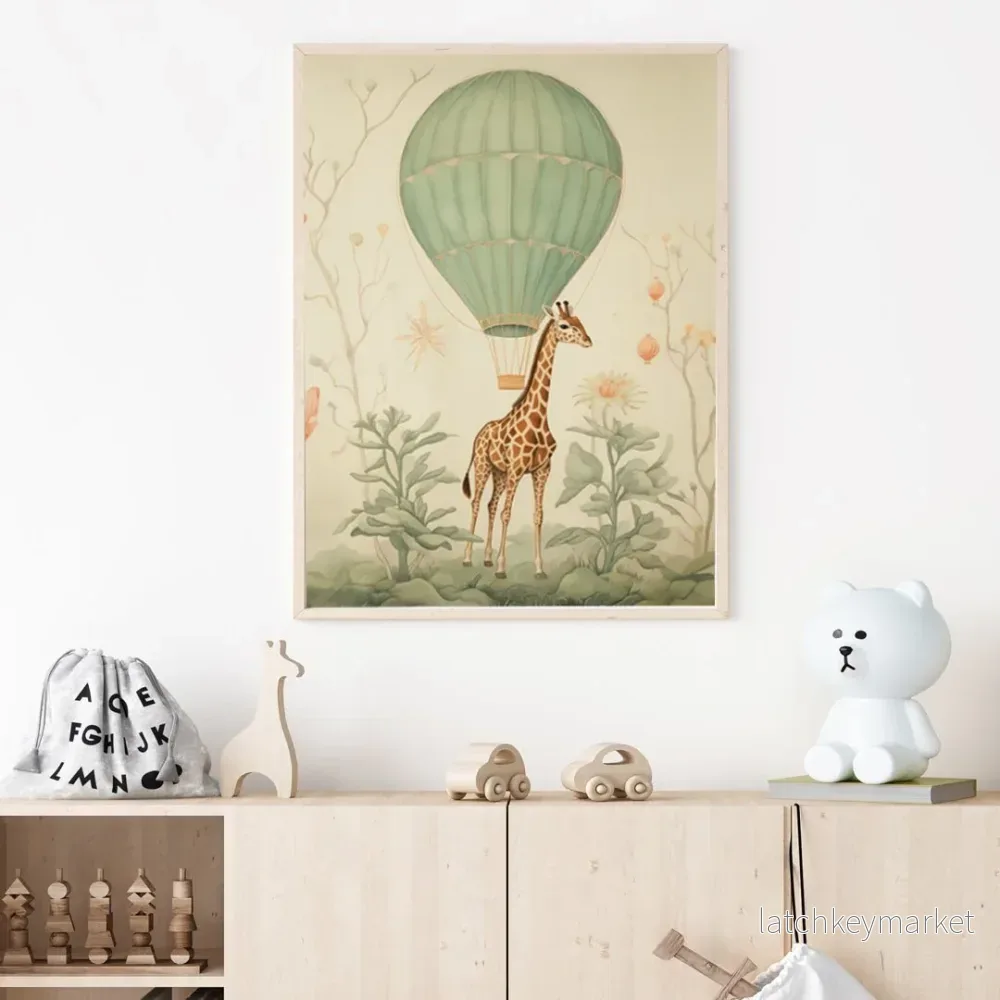 Barntavla - Luftballong & giraff - Bild 2
