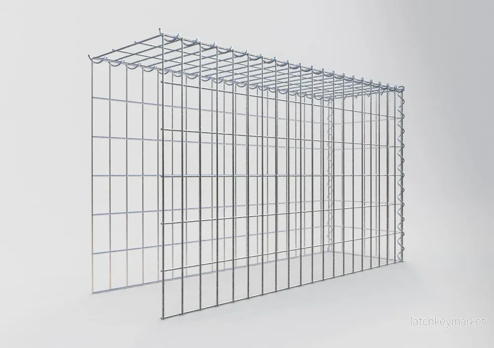 Påväxt gabion typ 4 100 cm x 60 cm x 30 cm (L x H x D), maskstorlek 5 cm x 10 cm, spiral - Bild 2