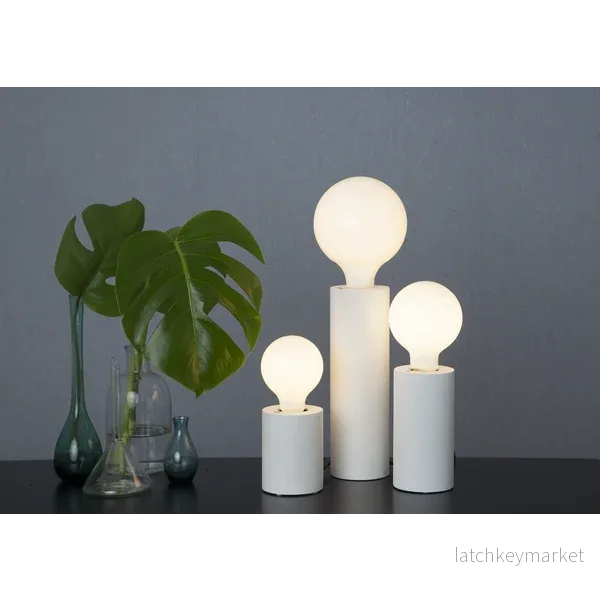 Bordslampa Lampfot E27 Tub Vit 8x15 REA - Bild 3