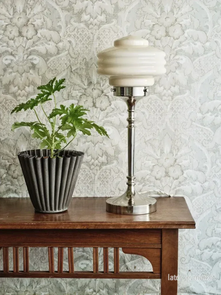 Bordslampa Valter, Nickel/Opalglas, Beige - Bild 2