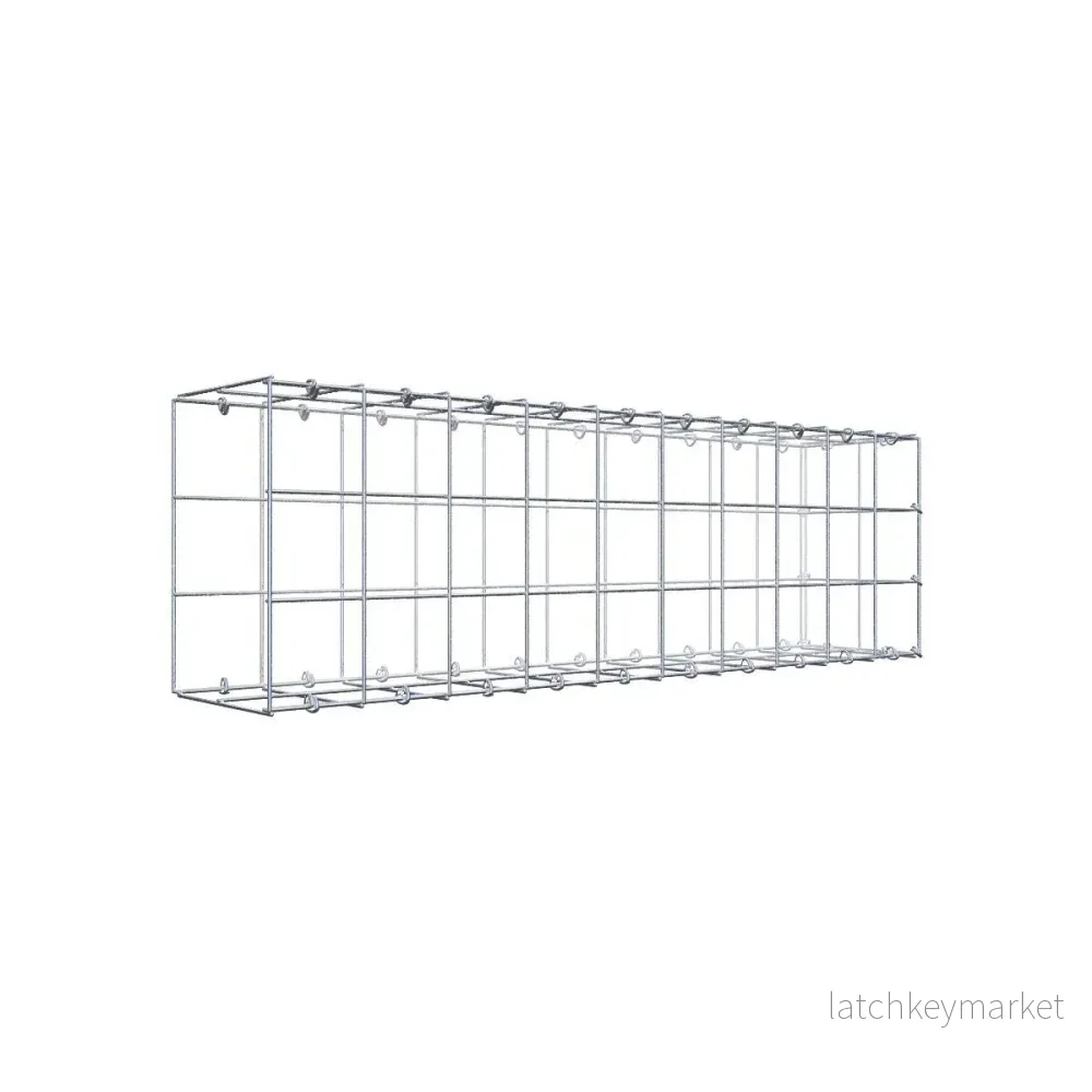 Typ 2 påbyggnadsgabion 100 cm x 30 cm x 20 cm (L x H x D), maskstorlek 10 cm x 10 cm, C-ring Typ 2 påbyggnadsgabion 100 cm x 30 cm x 20 cm (L x H x D), maskstorlek 10 cm x 10 cm, C-ring