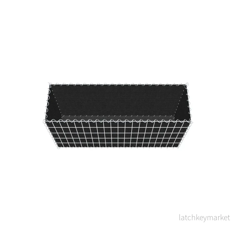 Grön gabion med fleece 100 cm x 50 cm x 30 cm (L x H x D), maskstorlek 5 cm x 10 cm, spiral - Bild 3