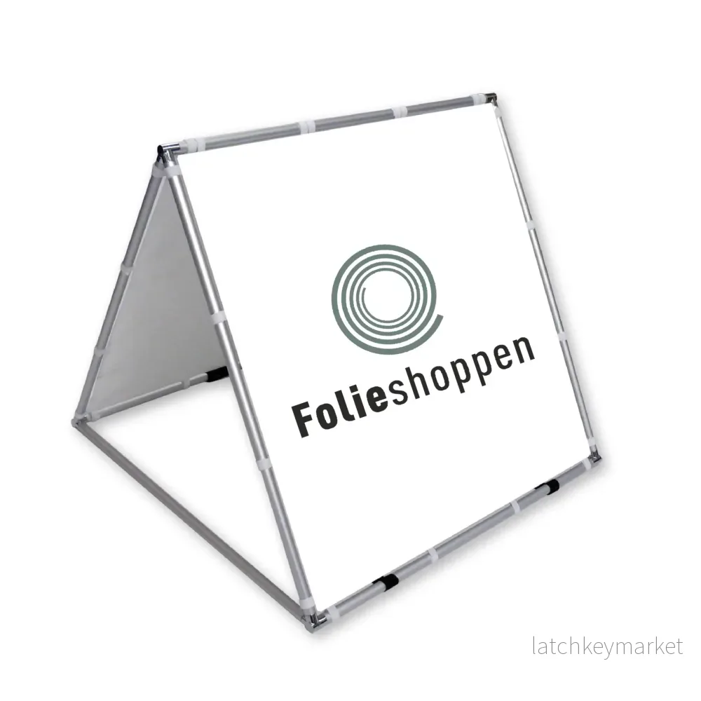 Dubbelsidig A-ram i aluminium 100 x 100 cm. Dubbelsidig A-ram i aluminium 100 x 100 cm.