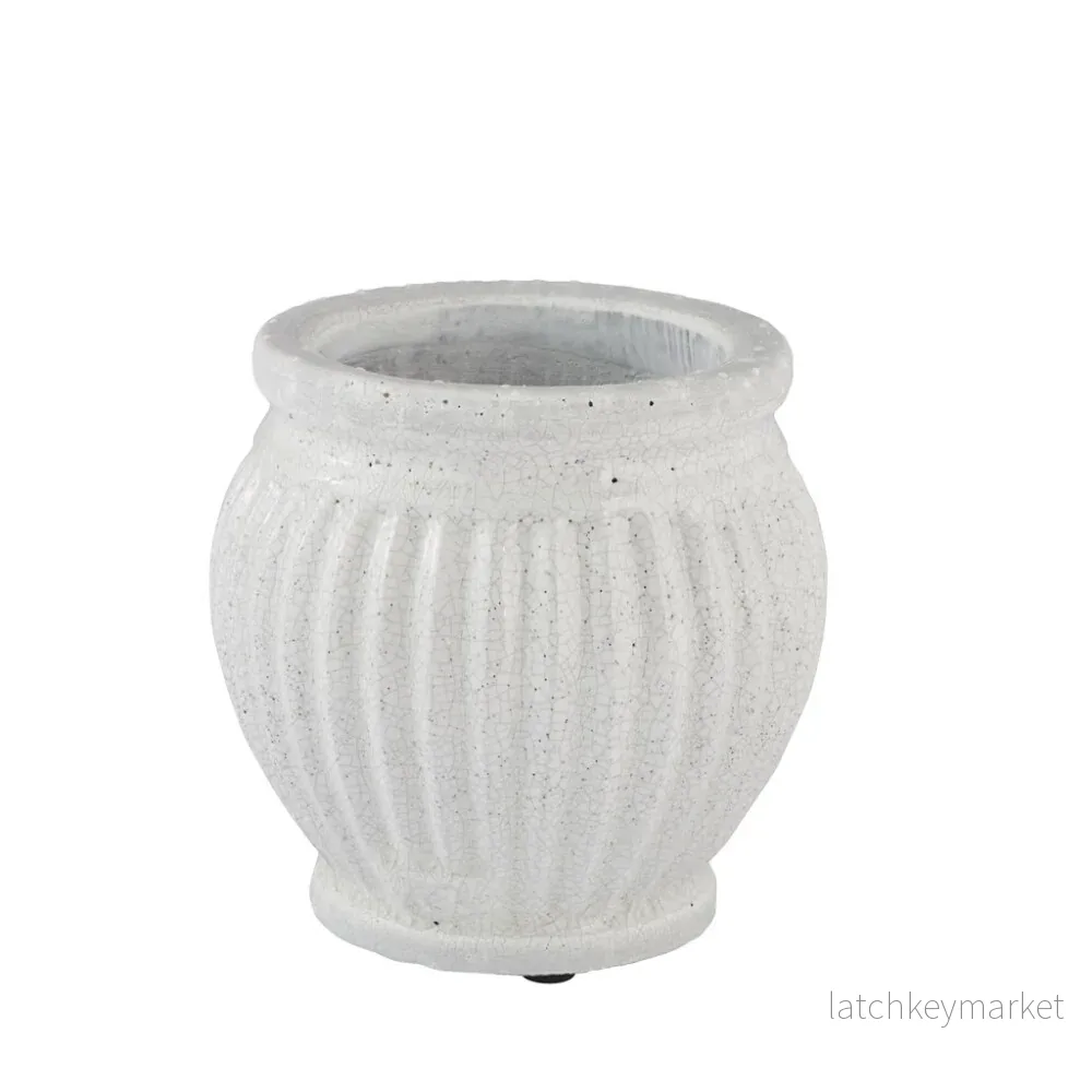 Catinia kruka H16 Ø18 cm. vit