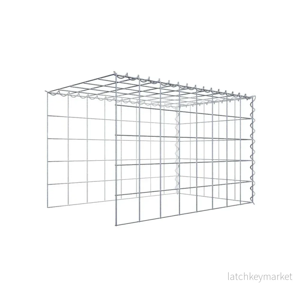 Extra gabion typ 4 80 cm x 50 cm x 50 cm (L x H x D), maskstorlek 10 cm x 10 cm, spiral Extra gabion typ 4 80 cm x 50 cm x 50 cm (L x H x D), maskstorlek 10 cm x 10 cm, spiral