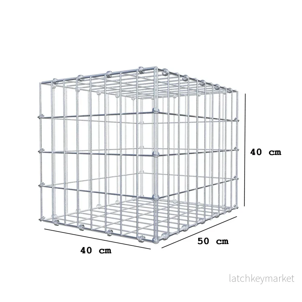 Gabion 50 cm x 40 cm x 40 cm (L x H x D), maskstorlek 5 x 10 cm, spiralring - Bild 2