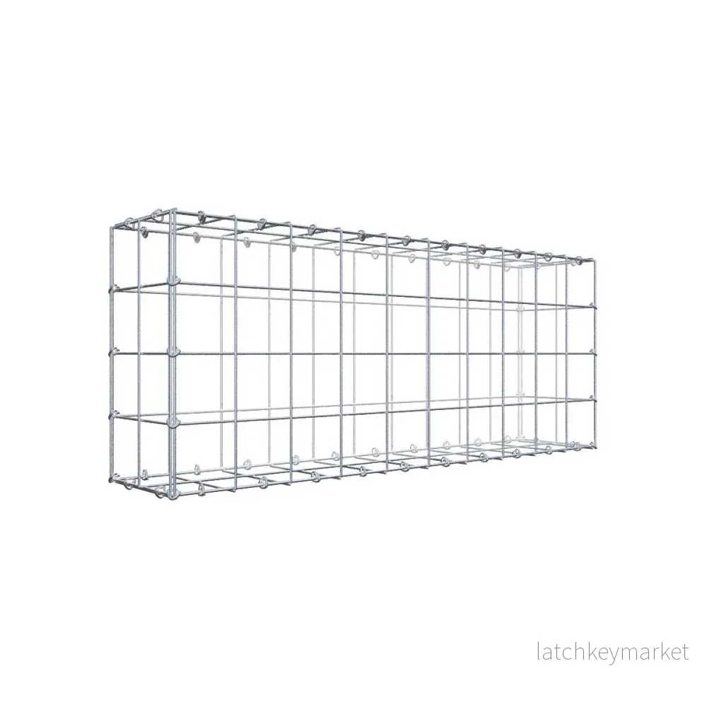 Gabion 100 cm x 40 cm x 20 cm (L x H x D), maskstorlek 10 cm x 10 cm, C-ring Gabion 100 cm x 40 cm x 20 cm (L x H x D), maskstorlek 10 cm x 10 cm, C-ring