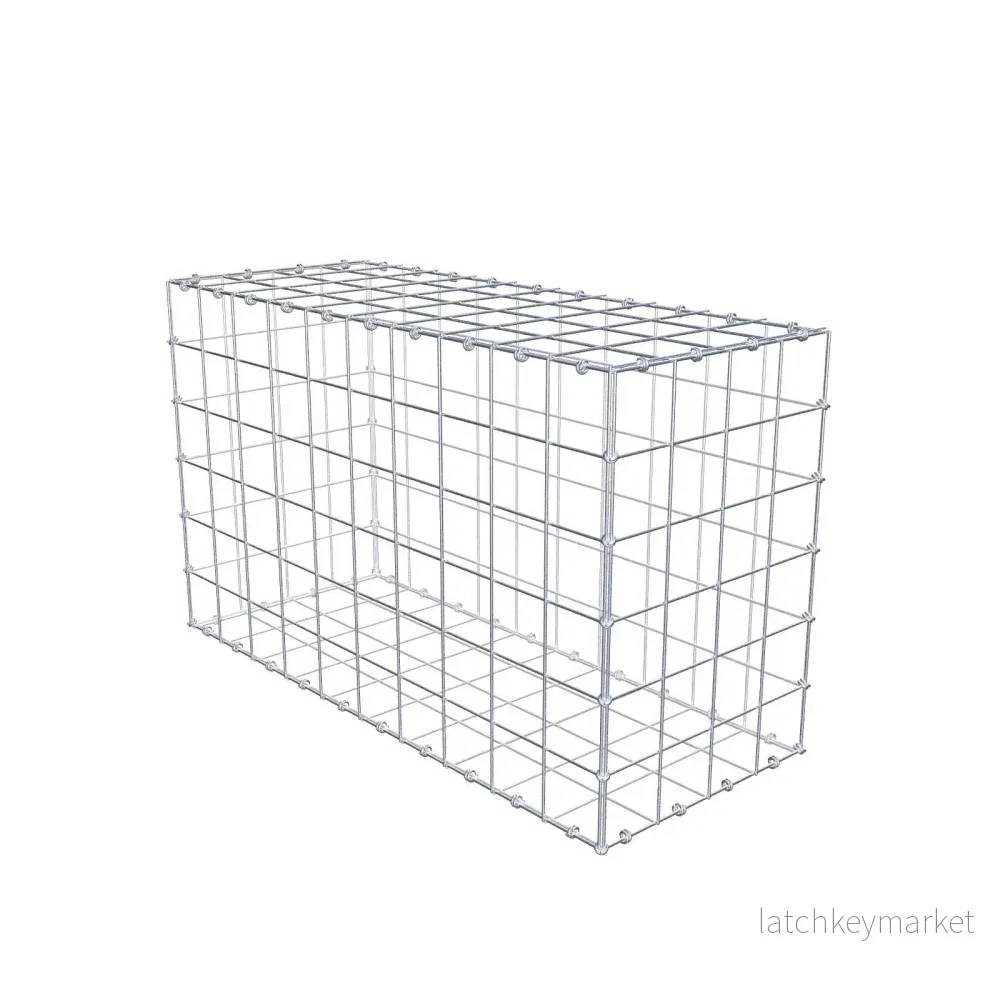 Gabion 100 cm x 60 cm x 40 cm (L x H x D), maskstorlek 10 x 10 cm, spiralring Gabion 100 cm x 60 cm x 40 cm (L x H x D), maskstorlek 10 x 10 cm, spiralring