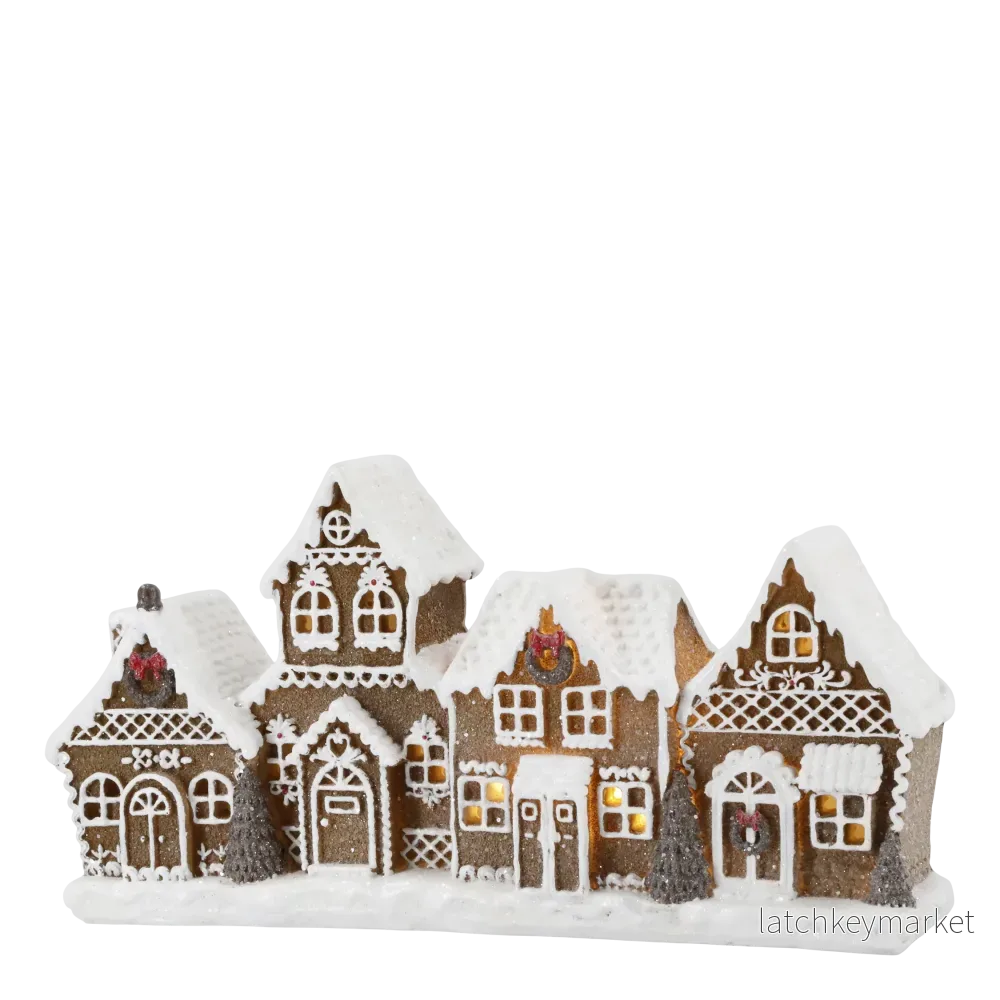 Belysning Jul Pepparkakshus Noël H12,5/L24,5/B6,5 cm Belysning Jul Pepparkakshus Noël H12,5/L24,5/B6,5 cm