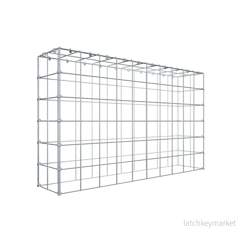 Typ 3 påbyggnadsgabion 100 cm x 60 cm x 20 cm (L x H x D), maskstorlek 10 cm x 10 cm, C-ring Typ 3 påbyggnadsgabion 100 cm x 60 cm x 20 cm (L x H x D), maskstorlek 10 cm x 10 cm, C-ring