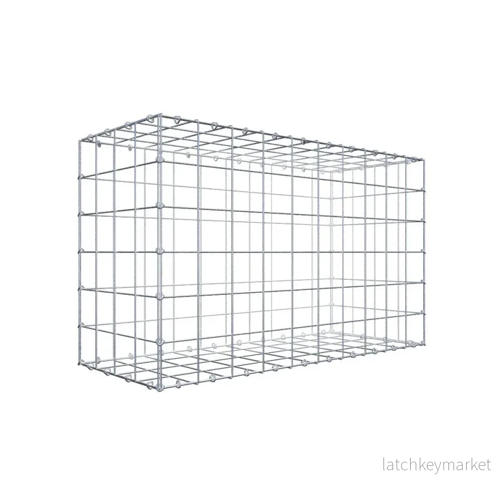 Gabion 100 cm x 60 cm x 40 cm (L x H x D), maskstorlek 10 cm x 10 cm, C-ring Gabion 100 cm x 60 cm x 40 cm (L x H x D), maskstorlek 10 cm x 10 cm, C-ring