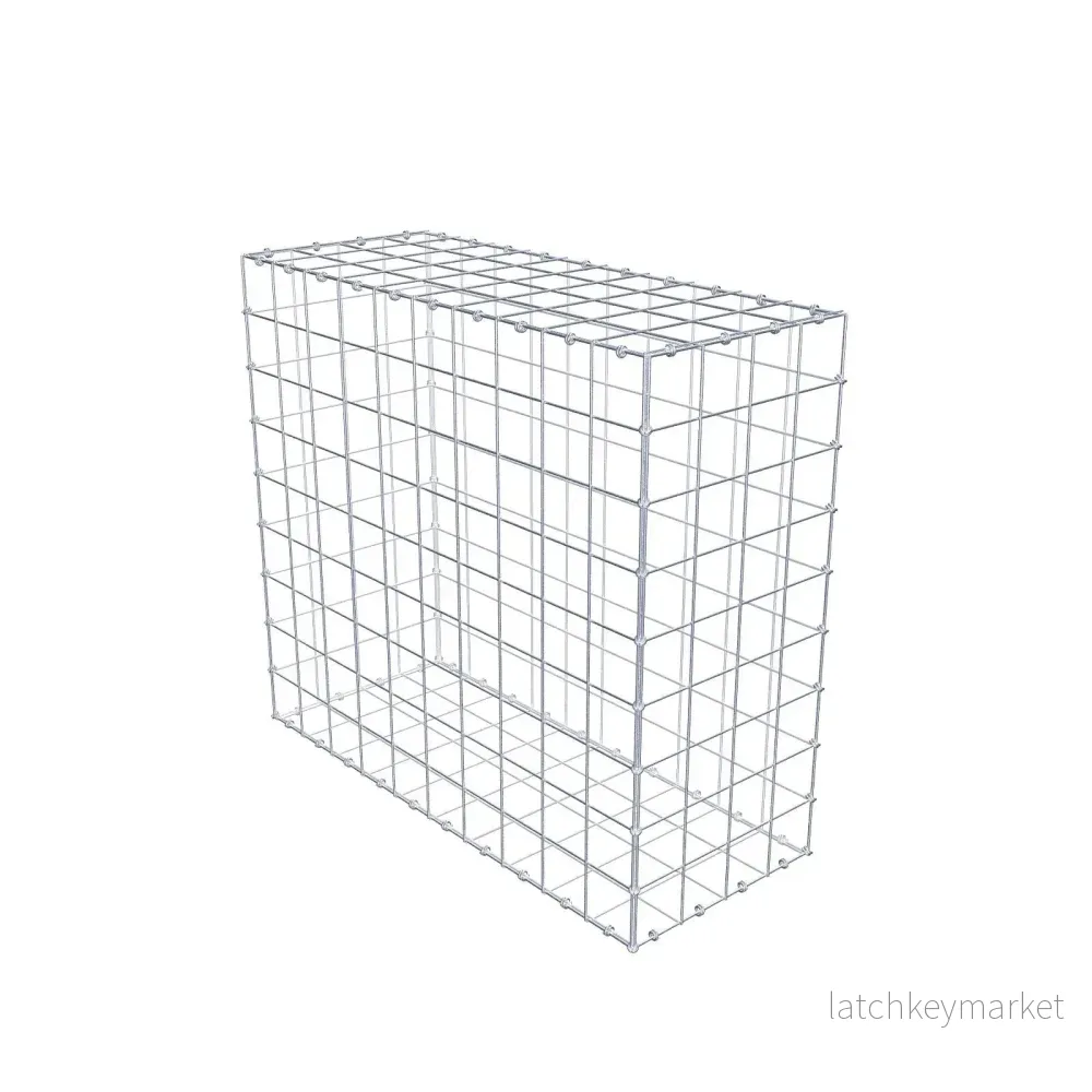 Gabion 100 cm x 90 cm x 40 cm (L x H x D), maskstorlek 10 x 10 cm, spiralring Gabion 100 cm x 90 cm x 40 cm (L x H x D), maskstorlek 10 x 10 cm, spiralring
