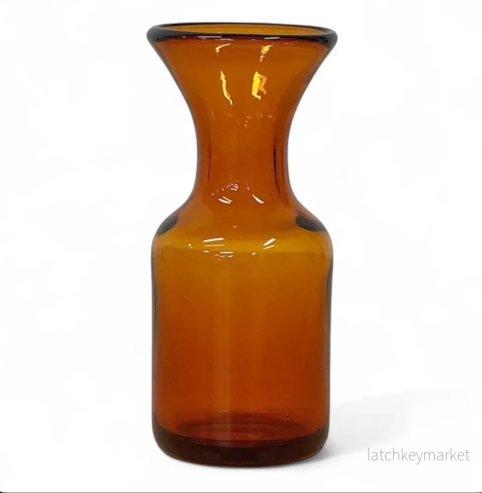 Erik Höglund Vas Brunt Glas Vintage Retro Swedish