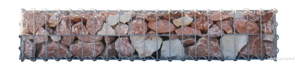 Gabion 100 cm x 20 cm x 30 cm (L x H x D), maskstorlek 5 cm x 10 cm, spiral - Bild 2