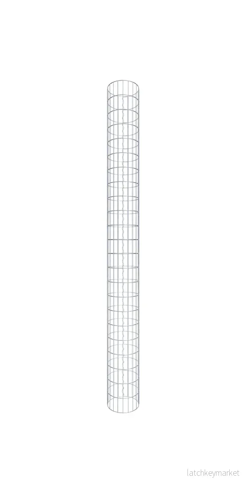Gabionpelare rund 32 cm diameter, 230 cm höjd, maskstorlek 5 cm x 10 cm