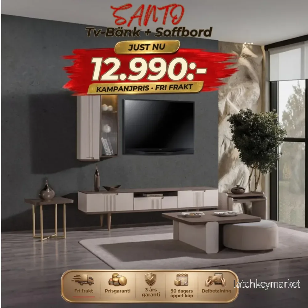 Santo Tv-Bänk + Soffbord Santo Tv-Bänk + Soffbord