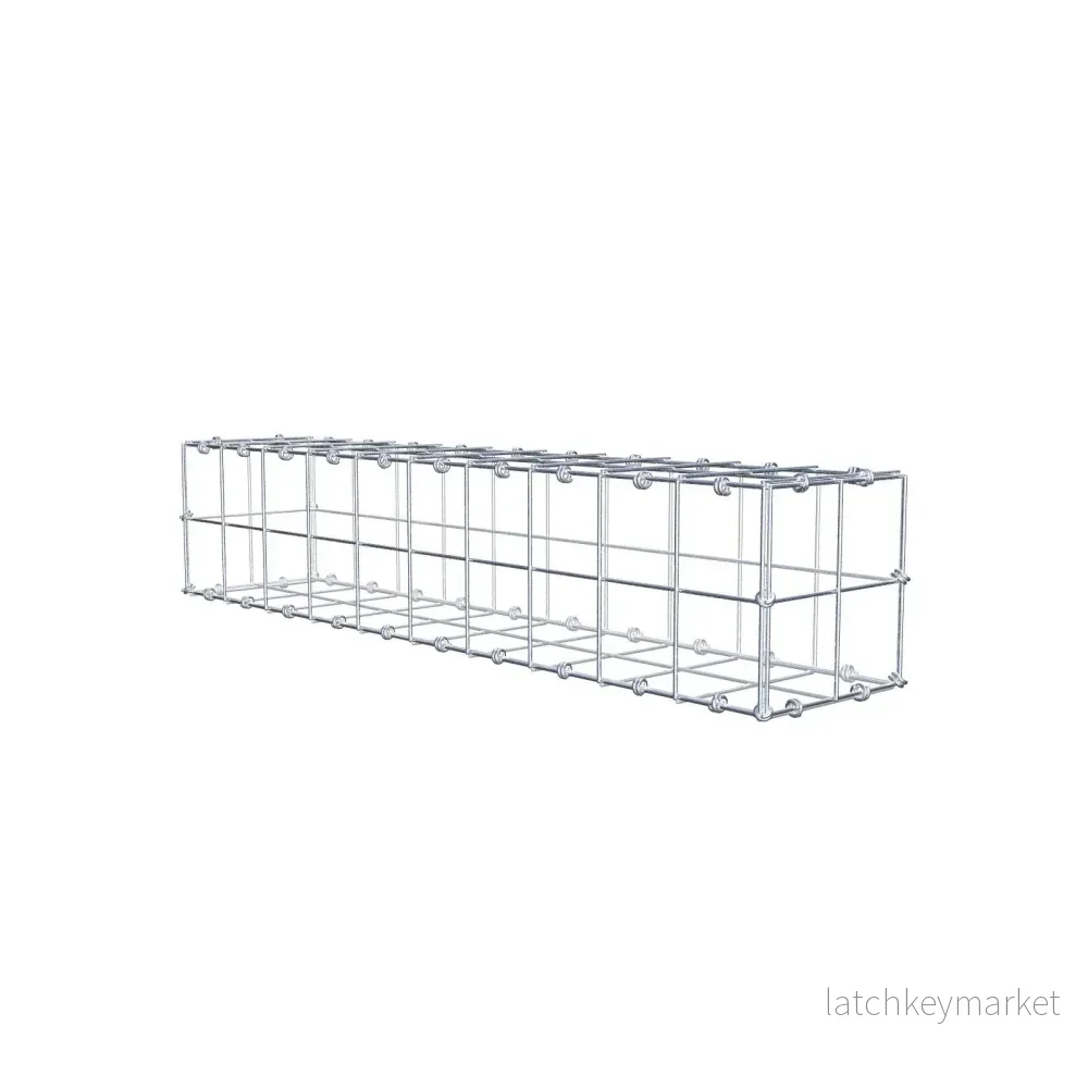 Gabion 100 cm x 20 cm x 20 cm (L x H x D), maskstorlek 10 x 10 cm, spiralring