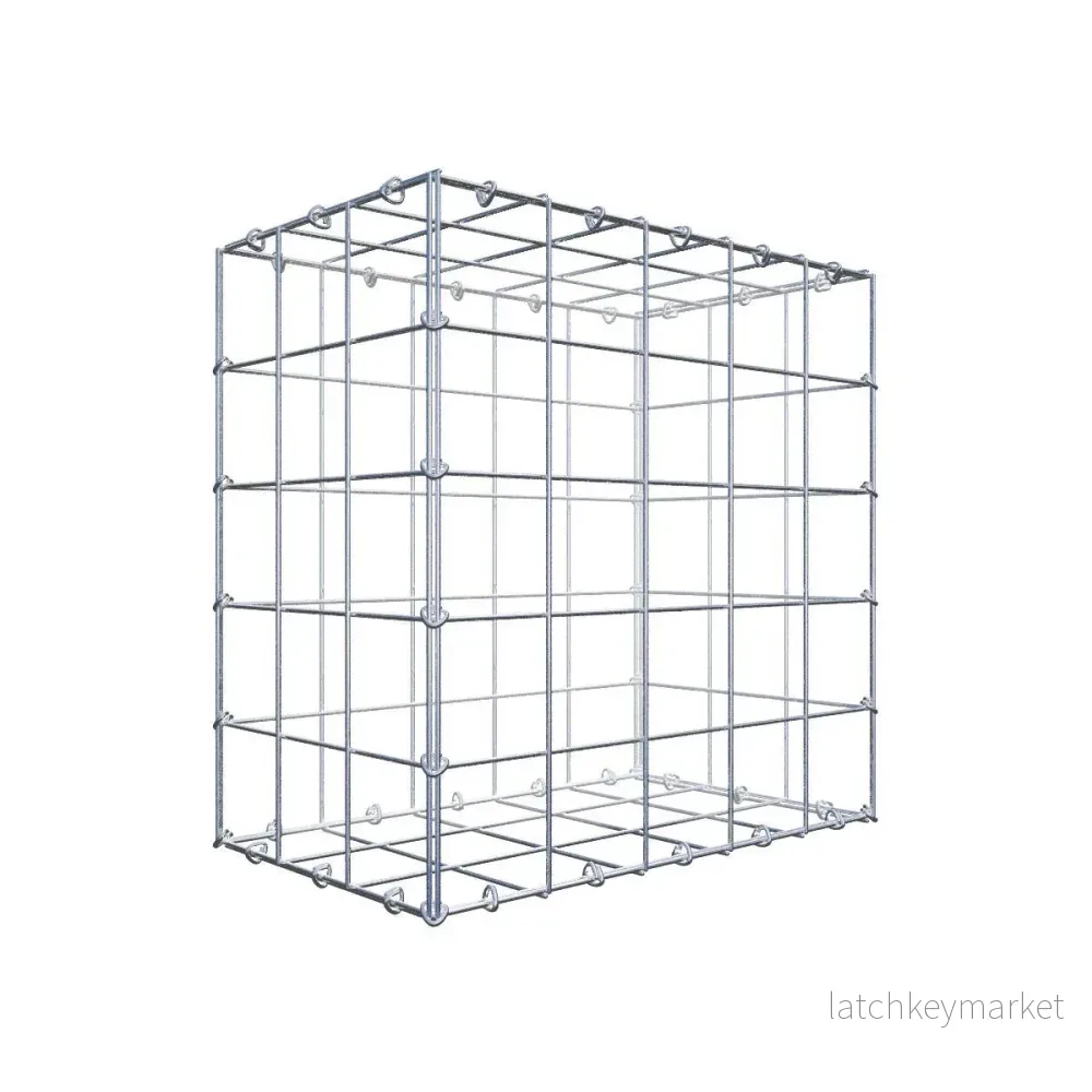 Gabion 50 cm x 50 cm x 30 cm (L x H x D), maskstorlek 10 cm x 10 cm, C-ring Gabion 50 cm x 50 cm x 30 cm (L x H x D), maskstorlek 10 cm x 10 cm, C-ring
