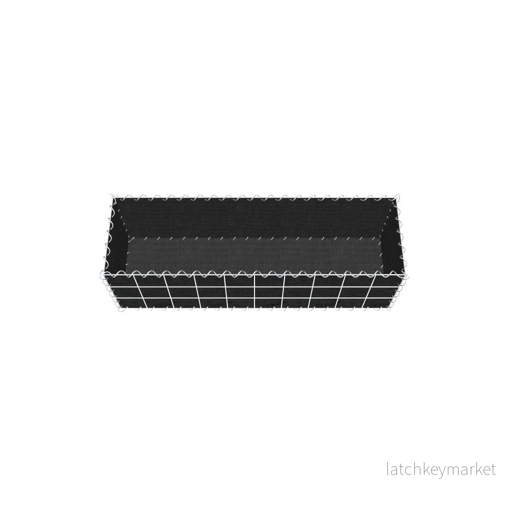 Grön gabion med fleece 100 cm x 30 cm x 30 cm (L x H x D), maskstorlek 10 cm x 10 cm, spiral - Bild 3