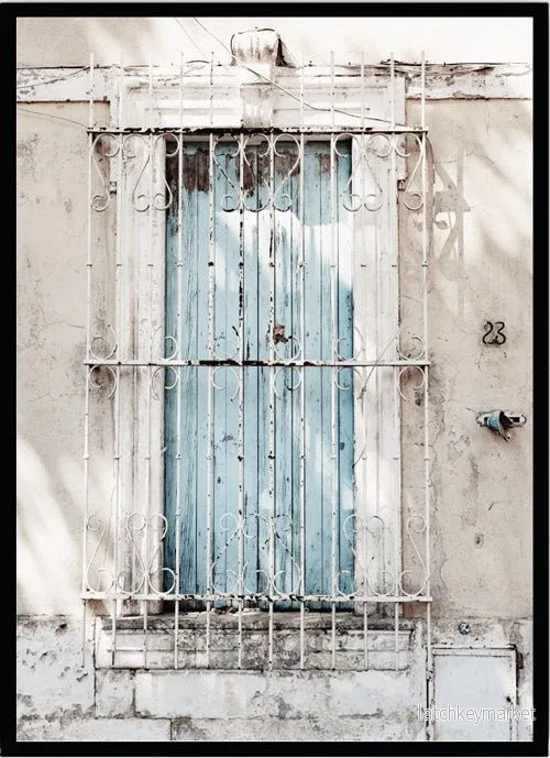 Poster blue window Poster blue window