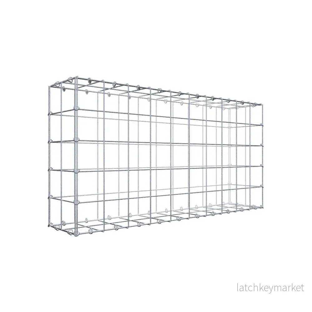 Gabion 100 cm x 50 cm x 20 cm (L x H x D), maskstorlek 10 cm x 10 cm, C-ring Gabion 100 cm x 50 cm x 20 cm (L x H x D), maskstorlek 10 cm x 10 cm, C-ring