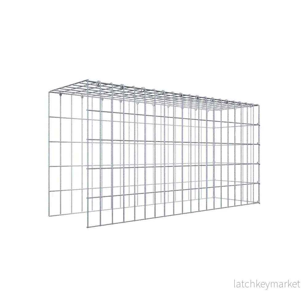 Typ 4 påbyggnadsgabion 100 cm x 50 cm x 30 cm (L x H x D), maskstorlek 5 cm x 10 cm, C-ring Typ 4 påbyggnadsgabion 100 cm x 50 cm x 30 cm (L x H x D), maskstorlek 5 cm x 10 cm, C-ring