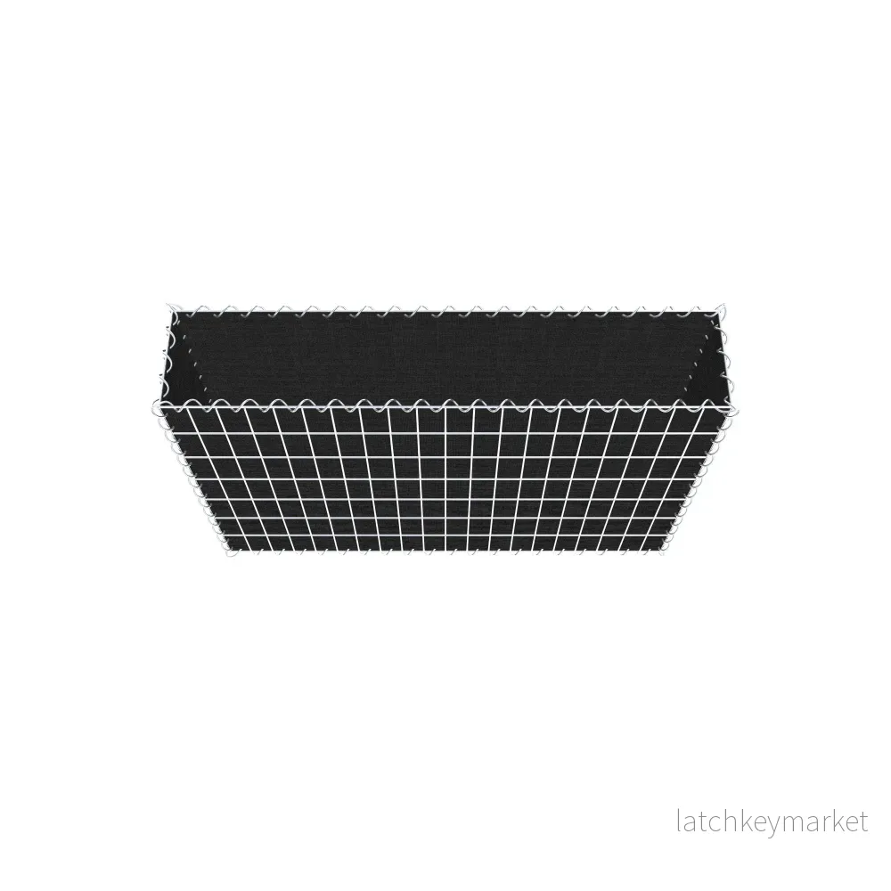 Grön gabion med fleece 100 cm x 70 cm x 20 cm (L x H x D), maskstorlek 5 cm x 10 cm, spiral - Bild 3