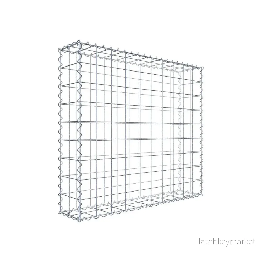 Gabion 100 cm x 90 cm x 20 cm (L x H x D), maskstorlek 10 cm x 10 cm, spiral Gabion 100 cm x 90 cm x 20 cm (L x H x D), maskstorlek 10 cm x 10 cm, spiral