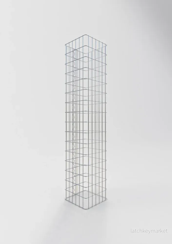 Gabionpelare vinkelrät 32 cm x 32 cm, 160 cm höjd, MW 5 cm x 10 cm - Bild 2