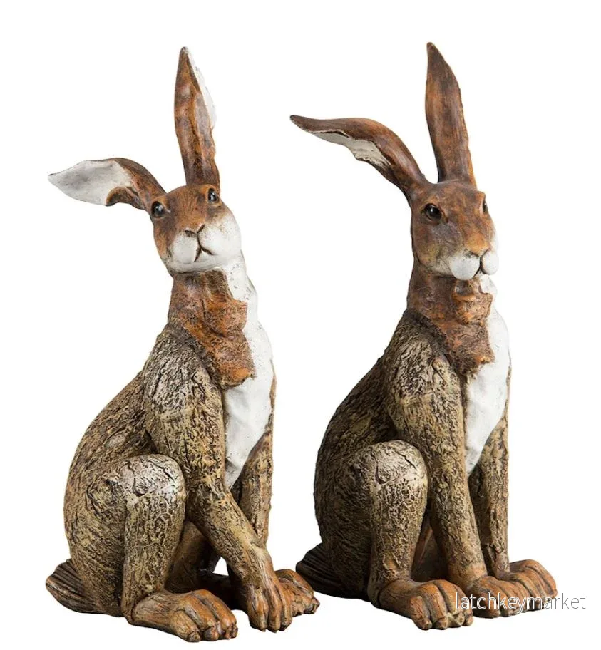 Påskdekoration Hare 21 cm 2-pack Påskdekoration Hare 21 cm 2-pack