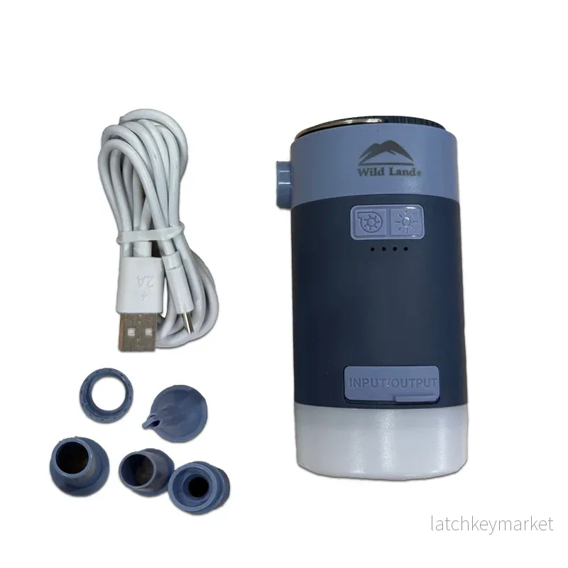 Quickpump, 3-i-1 luftpump, LED-lampa, powerbank - Bild 3