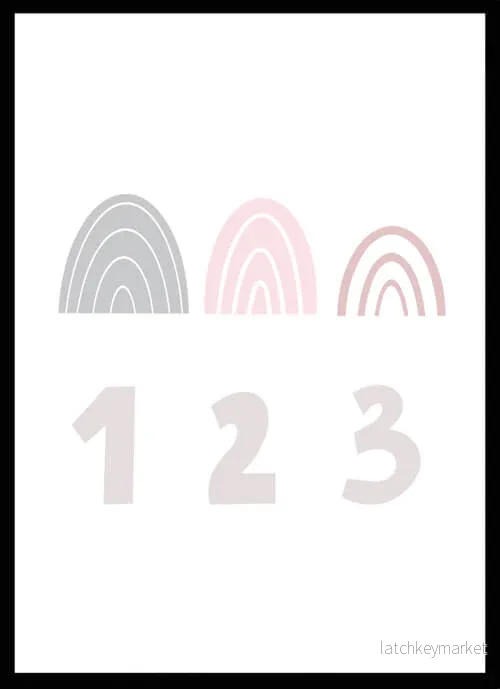 Poster Regnbågar 123