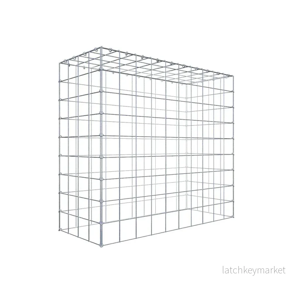 Typ 3 påbyggnadsgabion 100 cm x 90 cm x 40 cm (L x H x D), maskstorlek 10 cm x 10 cm, C-ring Typ 3 påbyggnadsgabion 100 cm x 90 cm x 40 cm (L x H x D), maskstorlek 10 cm x 10 cm, C-ring