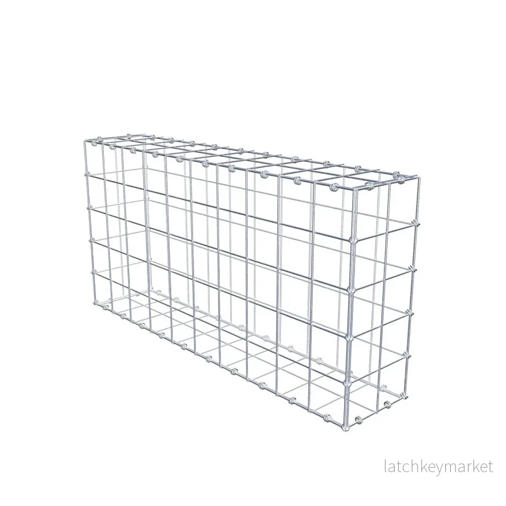 Gabion 100 cm x 50 cm x 20 cm (L x H x D), maskstorlek 10 x 10 cm, spiralring Gabion 100 cm x 50 cm x 20 cm (L x H x D), maskstorlek 10 x 10 cm, spiralring