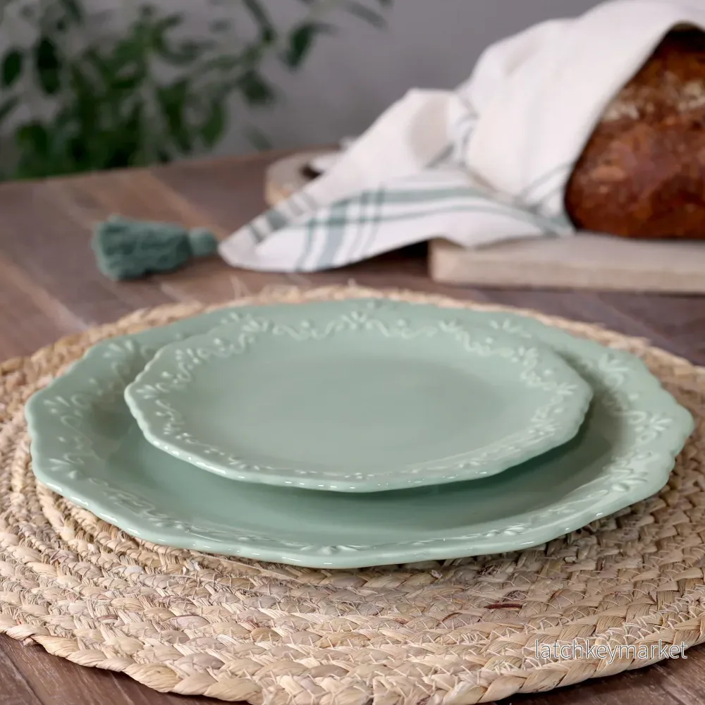 Köksservis Provence Middagstallrik 4-pack Ø27 cm Grön Köksservis Provence Middagstallrik 4-pack Ø27 cm Grön