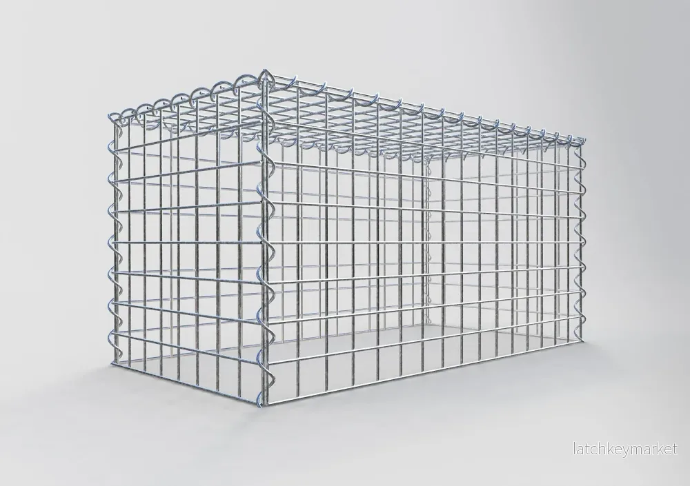 Extra gabion typ 3 80 cm x 40 cm x 40 cm (L x H x D), maskstorlek 5 cm x 5 cm, spiral - Bild 2