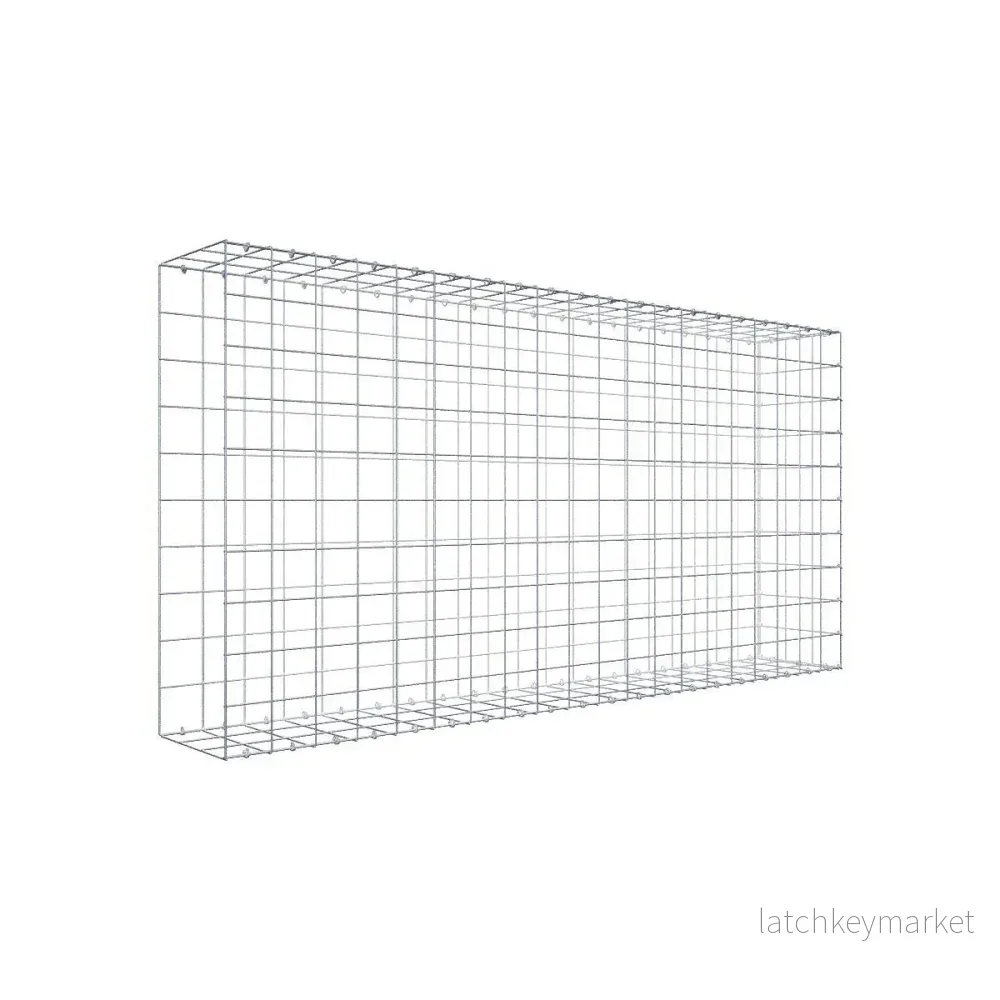 Typ 2 påbyggnadsgabion 200 cm x 100 cm x 30 cm (L x H x D), maskstorlek 10 cm x 10 cm, C-ring Typ 2 påbyggnadsgabion 200 cm x 100 cm x 30 cm (L x H x D), maskstorlek 10 cm x 10 cm, C-ring