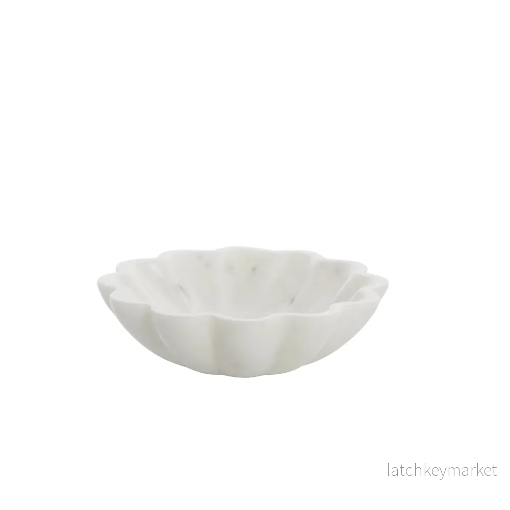 Ellia skål Ø20 cm. vit marmor
