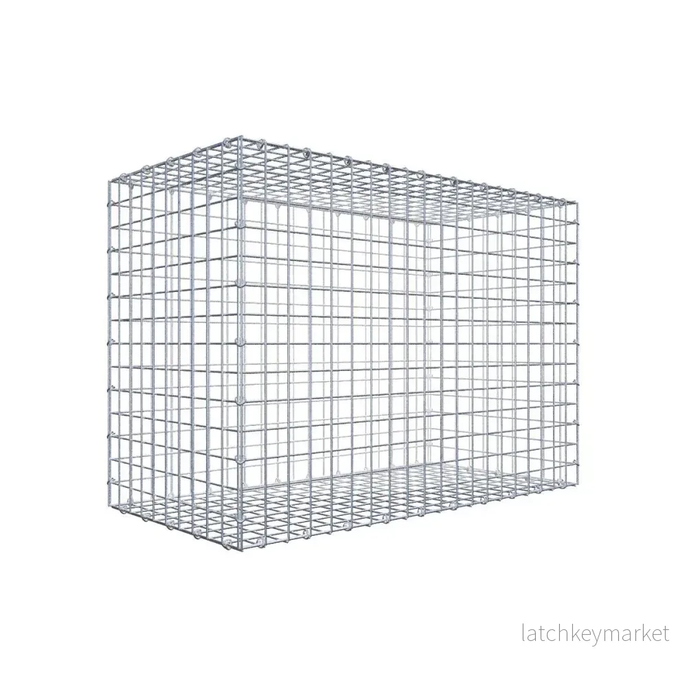 Gabion 100 cm x 70 cm x 50 cm (L x H x D), maskstorlek 5 cm x 5 cm, C-ring